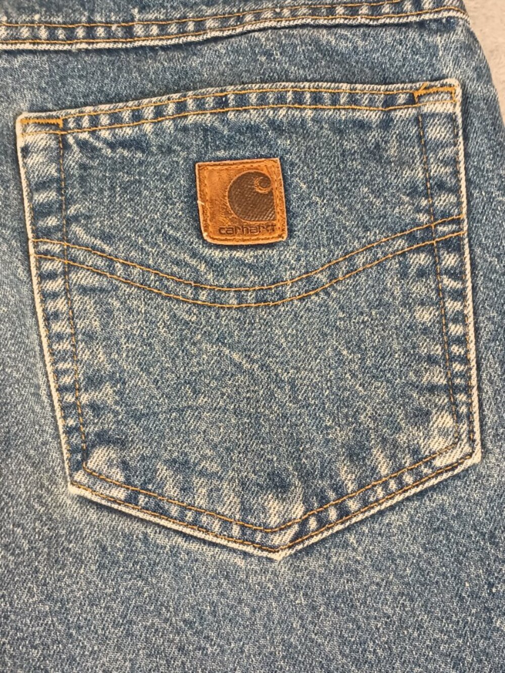 Carhartt Relaxed Fit Jeans Men's Blue Denim 43x25.5 Measured Workwear No Size Ta - Picture 6 of 6